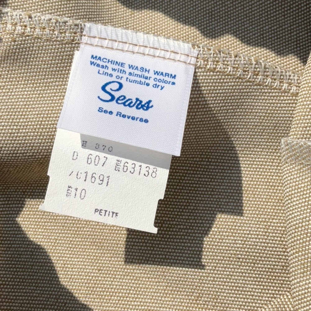 NWT Vintage Sears Pull ON stitch khaki denim jeans 10 petite Made in USA - Picture 5 of 10